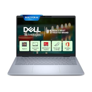dell 16, amd ryzen ai 5 340 6 core/12 thread processor, 16gb lpddr5x, 512gb ssd, fhd+, 16"/40.64cm, win11, mso'24, ice blue, 1.83 kg, [dell 16], 300 nits ips, backlit+fps keyboard, ai powered laptop